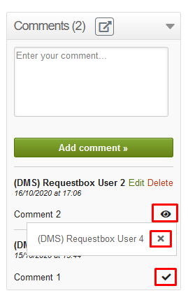 requestbox - comments notifications