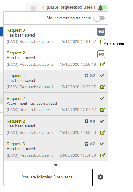 requestbox - notification hub